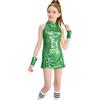 LOLANTA Costume da Ballo con Paillettes per Ragazze - Abbigliamento Hip-Hop per Bambini