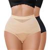 Nebility 2 Pezzi Guaina Contenitiva Donna Pancia Piatta Pancera Contenitiva Modellante Snellente Pantaloncini Intimo Mutande Contenitive Modellanti Slip Dimagrante Shapewear