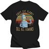 telado Save The Planet Kill all Humans T-Shirt Black