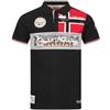 Geographical Norway Kidney Men - Polo da Uomo con Stampa Classica, in Cotone, a Maniche Corte, Casual, con Colletto a Bottone, Stile Classico