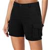 Generico Pantaloncini Donna Estivi Bermuda Cargo Shorts con Tasche Pantaloni Corti Slim Fit Multi-Tasche Pantaloncini da Lavoro Casual Sportivi Leggero Shorts Trekking Campeggio Vacanza Spiaggia