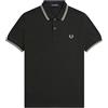 Fred Perry Polo Vestibilità Slim con Doppio Bordo, XXL
