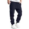 Generic Pantaloni sportivi da uomo, elasticizzati, da uomo, traspiranti, taglio dritto, per il tempo libero, da jogging, in tinta unita, per la allenamento, per l'escursionismo