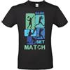 Generico T-Shirt Tennis Game Set Match, Maglietta Sportiva in Cotone 100%, Maglia Taglie da Bambino Ragazzo