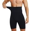 Gotoly Contenitivo Modellante Boxer da Uomo Vita Alta Compressione Boxer Intimo Modellante Mutande da Uomo Controllo Pancia Dimagranti Shapewear Elasticizzato Pantaloncini (XS/S, Nero)