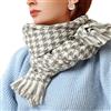 CAMILIFE Sciarpa Pied de Poule da Donna in Imitazione Cashmere - Grande Classica Scialle Largo Shawl con Frange Elegante alla Moda Morbido Caldo Tessuta per l'Inverno 70×180cm - Grigio