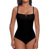 SHAPERIN Donna Body Contenitivo Pancia Piatta Bodysuit Shapewear Perizoma Elegante Body con Scollo Quadrato Body Shaper Modellante