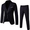 Tomwell Abiti da Uomo Slim Fit in 3 Pezzi Completo da Uomo per Affari di Matrimonio Business Formale Suit Completi 3 Pezzi Abito da Lavoro Blazer Giacche Casual Pantaloni A Nero L