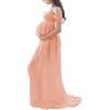 Tomwell Abito Fotografico Premaman Maxi Vestito Fotografico Eleganti Fuori Spalla Chiffon Gravidanti Abbigliamento Maternity Dress Gonna di Lunghezza del Pavimento