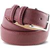 La Bottega del Calzolaio Cintura Uomo Pelle Saffiano Bordeaux (130 cm)