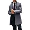 ORANDESIGNE Giacca Uomo Elegante Invernale Cappotto Giubbotto lana Slim Fit Lungo Business blazer Caldo Trenchcoat Parka Outerwea Vento Coat Festa Casual Soft Jacket E Grigio M
