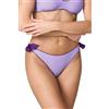Goldenpoint Donna Costume da Bagno Lamè - Parte Bassa del Bikini - Slip Fianco Basso con Fiocchi Laterali in Morbida Microfibra Tinta Unita e Lurex Taglia XS Colore Lavanda