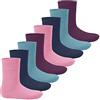 Footstar Calzini invernali Thermo per bambini (8 paia) Everyday! Caldi calzini in spugna per ragazze e ragazzi, 35-38