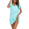 ENJOYNIGHT Camicia da Notte Donna Cotone Vestaglia Estiva Manica Corta Pigiama da Casa Casual da Notte