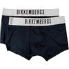 Dirk Bikkembergs Boxer Uomo Bikkembergs Confezione 2 Boxer Cotone elesticizzato Elastico a Vista Underwear Articolo BKK1UTR10BI bi-Pack Trunks, Navy, M - EU M - US S - FR 3