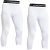 HYCOPROT 3/4 Pantaloni a Compressione da Uomo Pantaloni da Corsa ad Asciugatura Rapida Calzamaglia Sportivi Leggings Base Layer Traspiranti Pantaloni Stretti