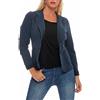 malito more than fashion Malito Classico Blazer nella Base-Look Giacca Camicetta Elegante Ufficio 1651 Donna (L, Blu Scuro)