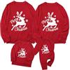 MJGkhiy Felpa Natalizia per Famiglia Pullover Natalizio Manica Lunga Senza Cappuccio con Stampa Girocollo T-Shirt Invernale Casual Maglietta Sweater Felpe Natalizie Famiglia Babbo Natale1