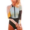 ORANDESIGNE Costume Intero Donna Manica Lunga Surf Bikini Monokini Floreale Costumi da Bagno Body da Ginnastica Artistica Tuta Un Pezzo Abbigliamento Sportivo Fitness R Rosa M