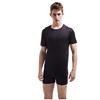 Jasmine Silk Jasmine Seta Uomo 100% Termica Superiore in Seta Condivido Thermo-Biancheria, T-Shirt a Maniche Corte Nero Small