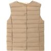 HAXNOHEY Gilet Piumino Donna Leggero - Giubbotto Imbottito Smanicato Trapuntato Sottogiacca - Giacca Senza Maniche Cachi L