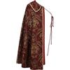 Generisch Mantello medievale unisex LARP Rinascimento Cosplay Cape Halloween Costume Noble Tudor Re Costume Poncho Ren Faire Mezza Spalla Robe Teme Party Cloak Travestimento
