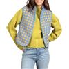 WWricotta Gilet in pile polare a quadri, cardigan senza maniche con collo alto e cerniera, top invernale rosso, completo caldo82