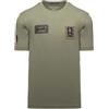 Aeronautica Militare t-Shirt TS2544 con Patch Frecce Tricolori, Maglia, Maglietta, Felpa, da Uomo (IT, Testo, XL, Regular, Regular, Verde Militare)