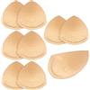 Nimiah Inserti impermeabili per reggiseno e costume da bagno rimovibili, 4 paia di inserti push up per bikini da donna, Beige, A/B