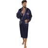 FOREX Lingerie Forex - Vestaglia da uomo in elegante tessuto di raso di alta qualità con splendido design