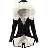 HHMY Parka invernale da donna foderato con calda fodera in orsacchiotto, cappotto lungo trench con cappuccio Outwear cappotto spesso foderato in pelliccia sintetica con cappuccio giacca invernale