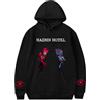 LKY STAR Hazbin Hotel Felpa con Cappuccio Anime Cosplay Sweatshirt Manica Lunga Hoodie per Ragazzi Ragazze Pullover
