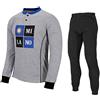 Planetex Pigiama Uomo Inter Lungo Abbigliamento Calcio FC Internazionale PS 26888-M-grigio Melange