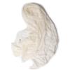 Prettystern Puro Ring Cashmere Pashmina Sciarpa Leggera Sottile Stola Da Cachemire Lana Scialle Con Frange Donna bianco crema
