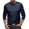 RQPYQF Maglietta da Uomo Manica Lunghe Casuale Henley T-Shirt Maglie a Manica Lunga Leggera Top vestibilità Regolare CS34 (Blu Reale, XXL)