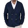 ENENEN Giacca Cardigan Doppiopetto da Uomo Slim Lapel Plus Size Blazer Maglione alla Moda
