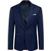 Allthemen Blazer da Uomo a Due Bottoni con Spacco Posteriore in Tinta Unita Jacket da Abito d'Affari Business