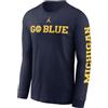 Nike Jordan, maglietta a maniche lunghe da uomo con scritta Basketball Icon Two-H, College Navy, L