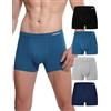 INNERSY Boxer da uomo, morbido, biancheria intima sportiva, traspirante, confezione da 4