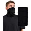 Basic Sense Scaldacollo multifunzionale in cotone ricco di sport Snood scaldacollo ghetta, Nero , M