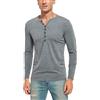 WAZZAP Maglietta Uomo Manica Lunga Henley Scollo a V Fit T-Shirt Casual con Bottoni