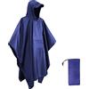 HYCOPROT Poncho Impermeabile, Multifunzionale Impermeabile 210T Oxford Riutilizzabile Pioggia con Cappuccio e Tasca Sul Petto, Poncho Antipioggia per Trekking Campeggio Pesca Escursione