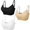 Maxmoc 3 reggiseni sportivi, bralette imbottite senza ferretto da donna, reggiseno morbido e confortevole, senza cuciture, con imbottiture rimovibili per l'uso quotidiano, Multicolore, 10 / 36C