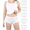 SES Mutande da Donna in 100% Cotone, Bianco, 54