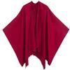 MELIFLUOS DESIGNED IN SPAIN Poncho da donna con collo a scialle e mantello ruana con cardigan maglione aperto sul davanti per l'autunno inverno (PC03-13)