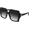 Gucci Occhiali da donna, Nero-nero-grigio, 64