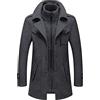 tylxayoxa Cappotto Invernale Da Uomo Con Cappuccio Cappotto Lungo Da Uomo Slim Fit Cappotto Invernale Da Lavoro Premium Cappotto Da Uomo In Lana Cappotto Lungo Da Trench Cappotto Giacca A Vento Cappotto