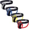 BSHETR Confezione da 4 Cinghie da Uomo, Slip Tanga Strings in Cotone, a Vita Bassa, Elasticizzate, Multipack (R166, XL)