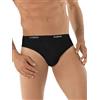 GARDA - 6 Minilip Uomo Vita Bassa, Elastico Esterno Cotone Elasticizzato Art. 3970 (Nero, 4/M)