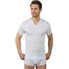 VP PINUCCIO VENEGONI Set da 2 Magliette Intime Uomo Cotone Mercerizzato | Scollo a V, Manica Corta, Bianche e Nere, Comfort Quotidiano | Made in Italy (IT, Testo, XXL, Regular, Regular, Bianco)